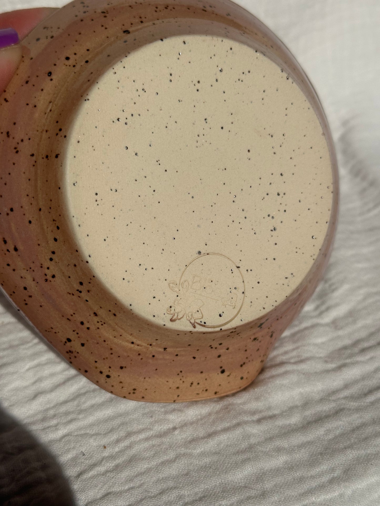 Ceramic Stoneware Purple Lavender Spoon Rest Serving Pottery