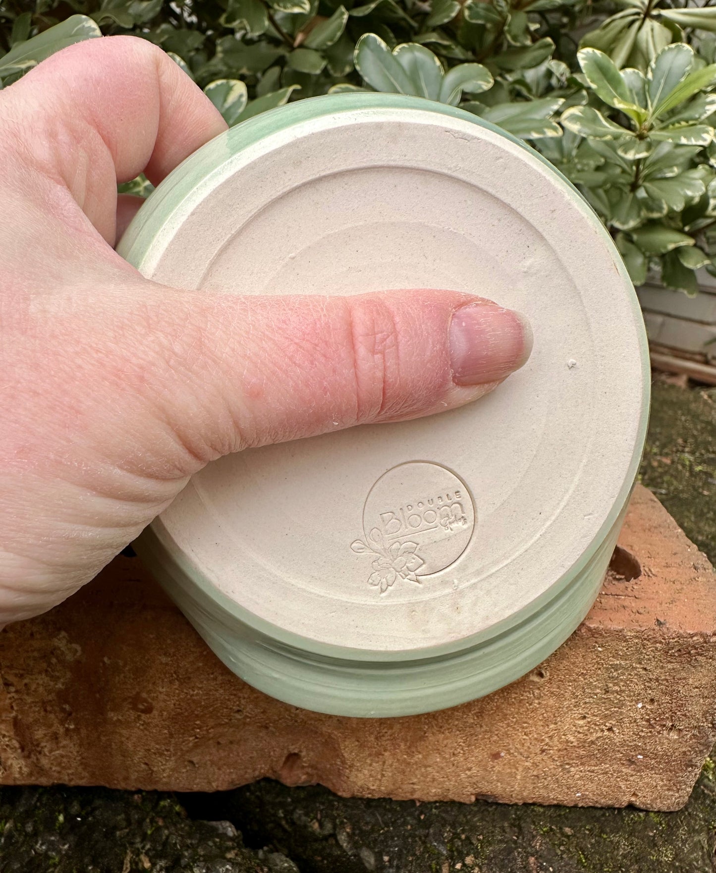 Ceramic Stoneware Light Green Spoon Rest Serving Pottery