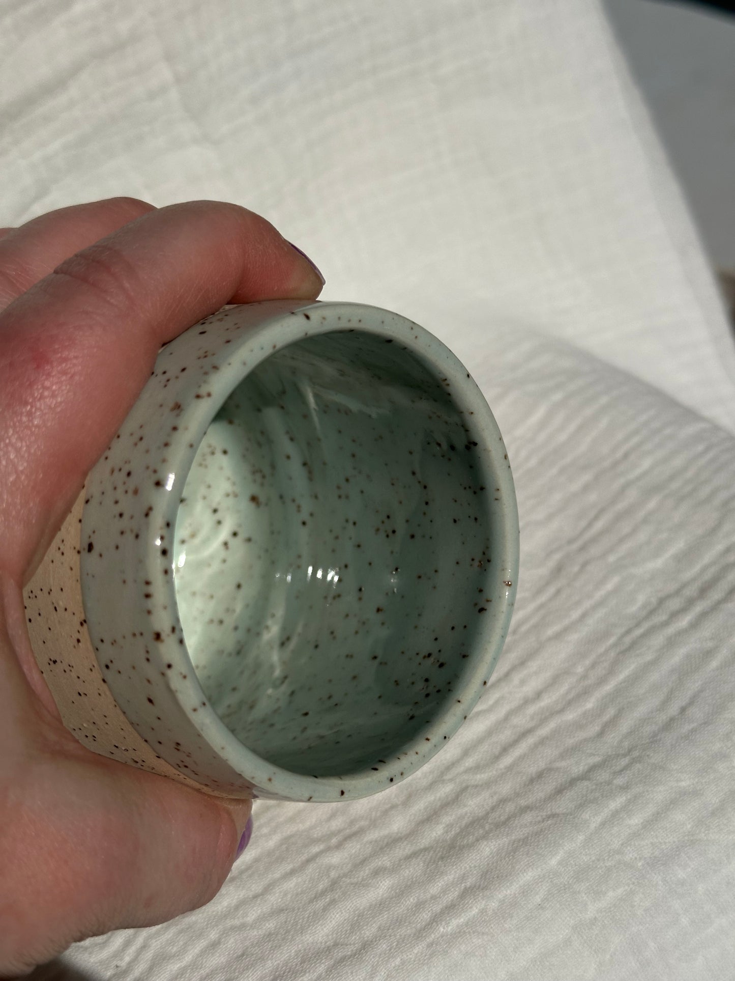 Ceramic Stoneware Carved Flowers Wine Whiskey Cup Botanical Floral Pottery Floral Tumbler