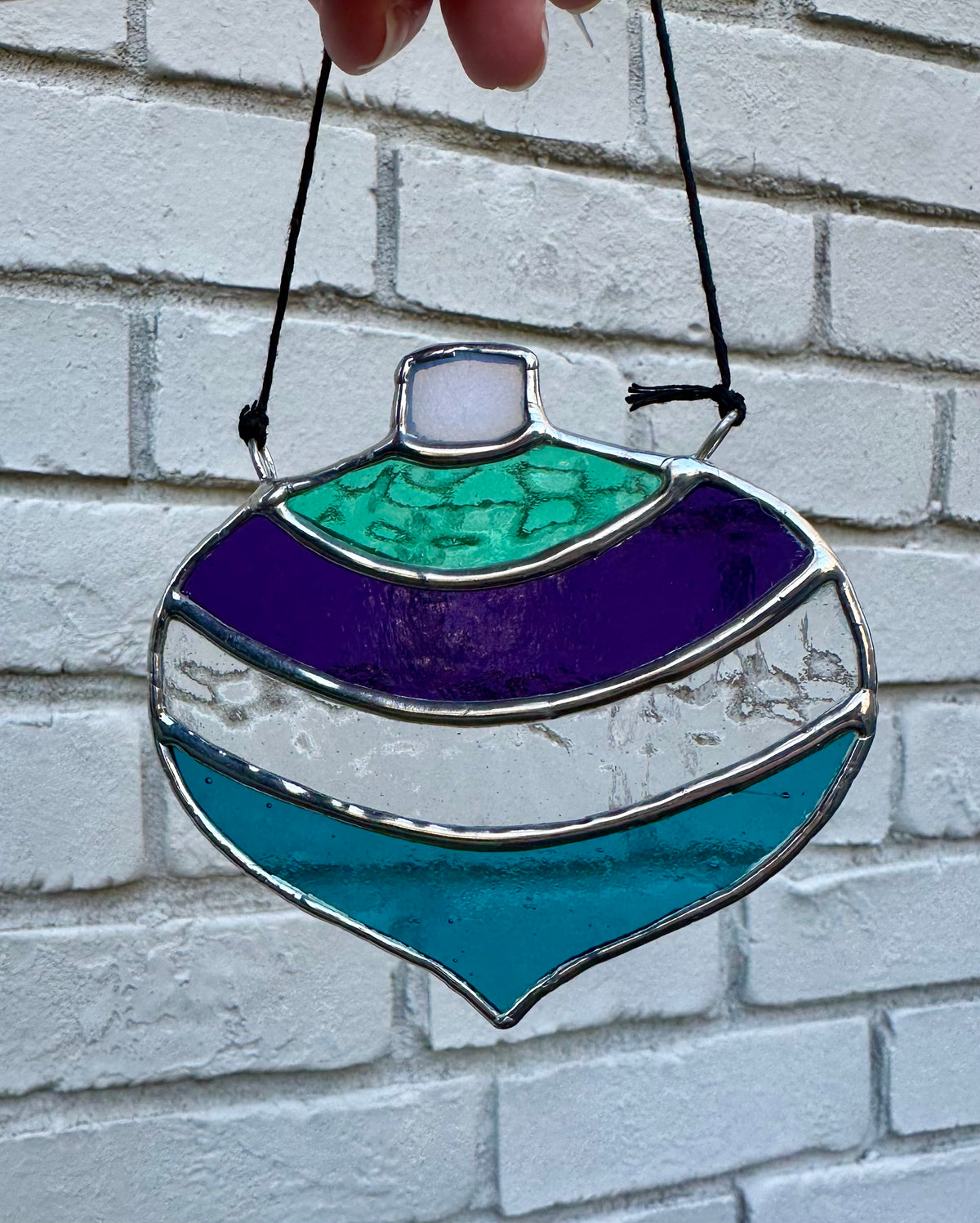 Ready to ship Stained Glass Ornament Holiday Suncatcher Window Decoration Glass Art Gift