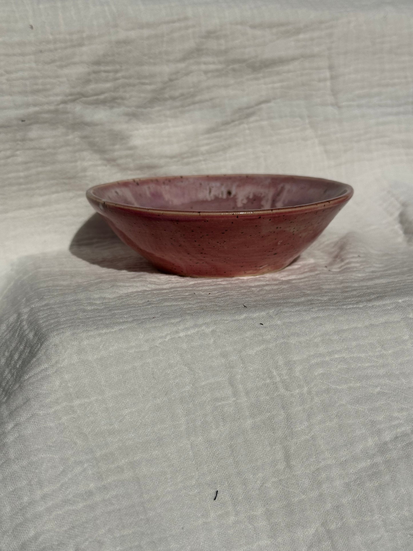 Ceramic Stoneware Purple and White Small Bowl Everyday Serving Pottery