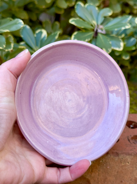 Ceramic Stoneware Purple Spoon Rest Serving Pottery