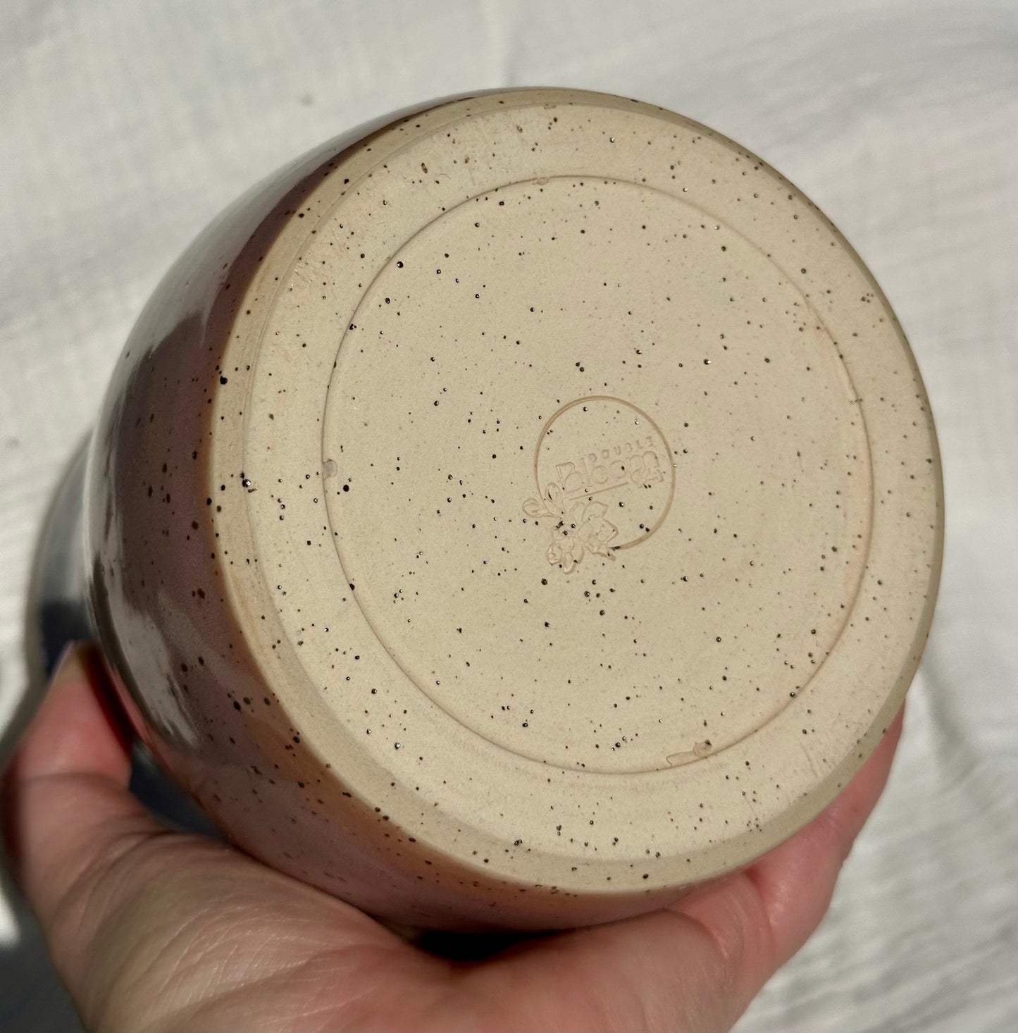 Ceramic Stoneware Large Purple and Lavender Vase Pottery Floral