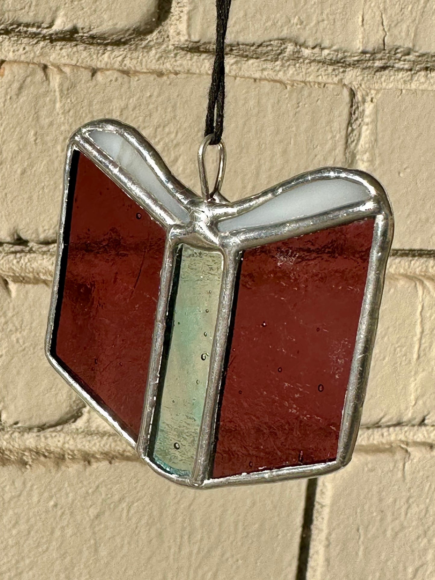 Ready to ship Stained Glass Small Book Suncatcher Window Decoration Glass Art Gift