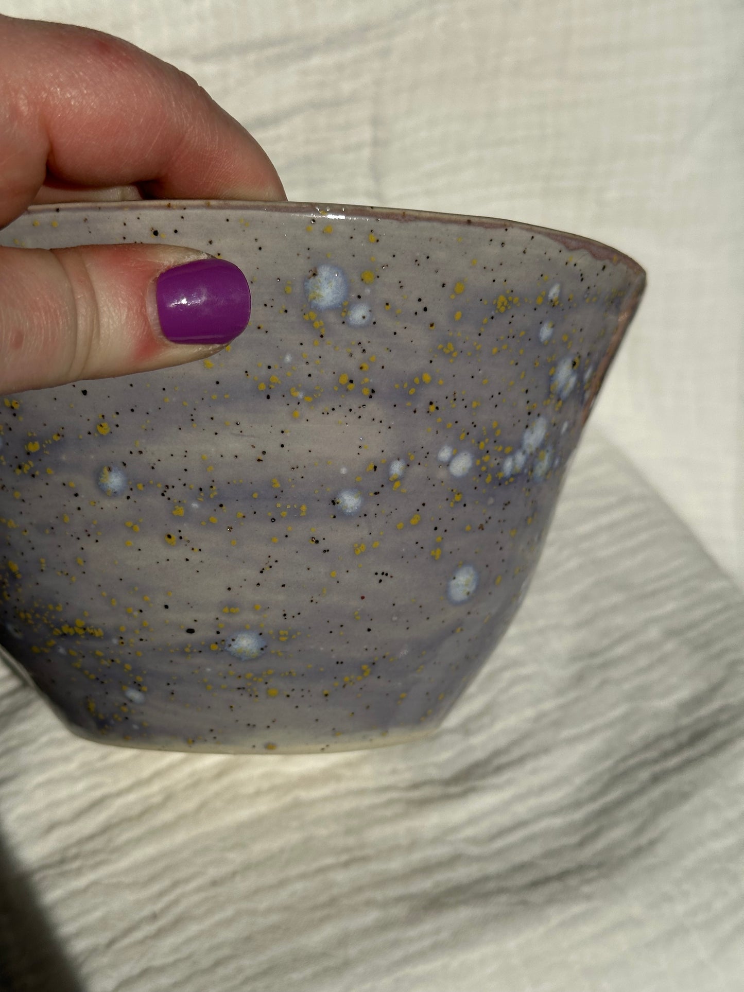 Ceramic Stoneware Lavender Blue Purple Bowl Cereal Everyday Serving Pottery