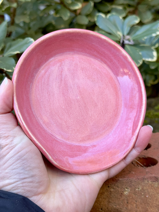 Ceramic Stoneware Pink Spoon Rest Serving Pottery #2