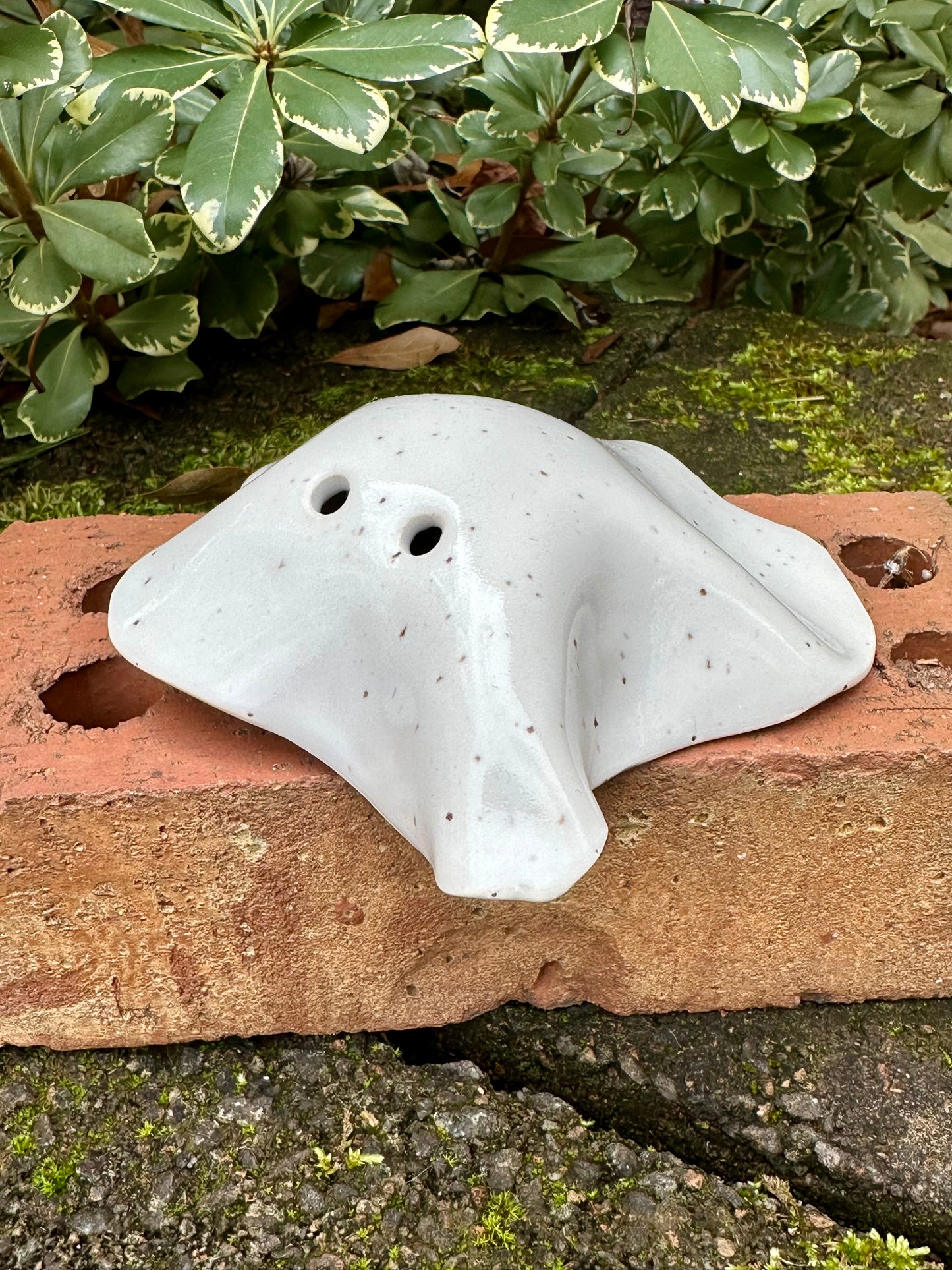 Ceramic Stoneware White Bedsheet Ghost Luminary Tea Light Home Decor Pottery #7