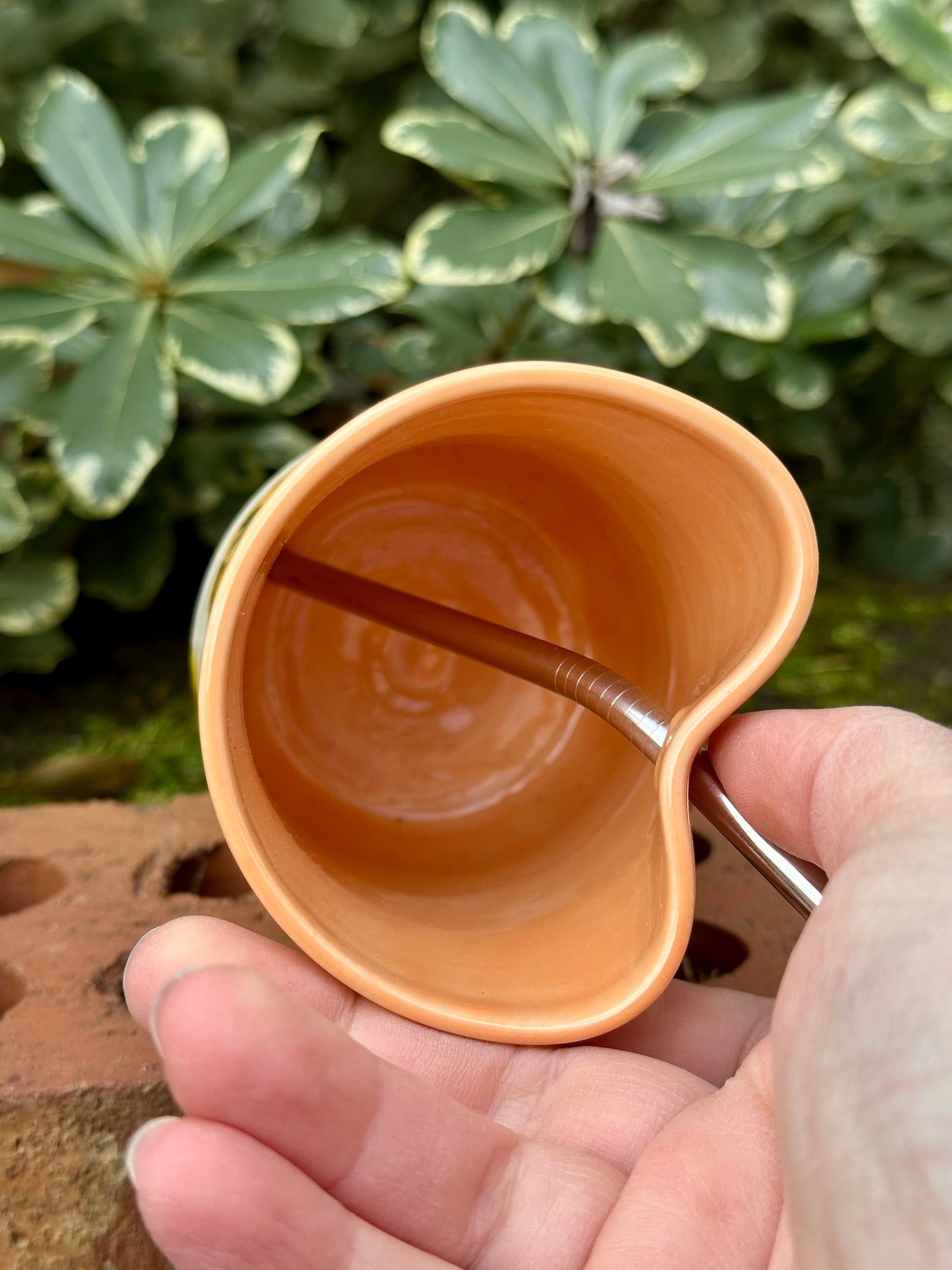 Ceramic Stoneware Halloween Sipper Cup with Straw Coffee Tea Mug Cup Pottery
