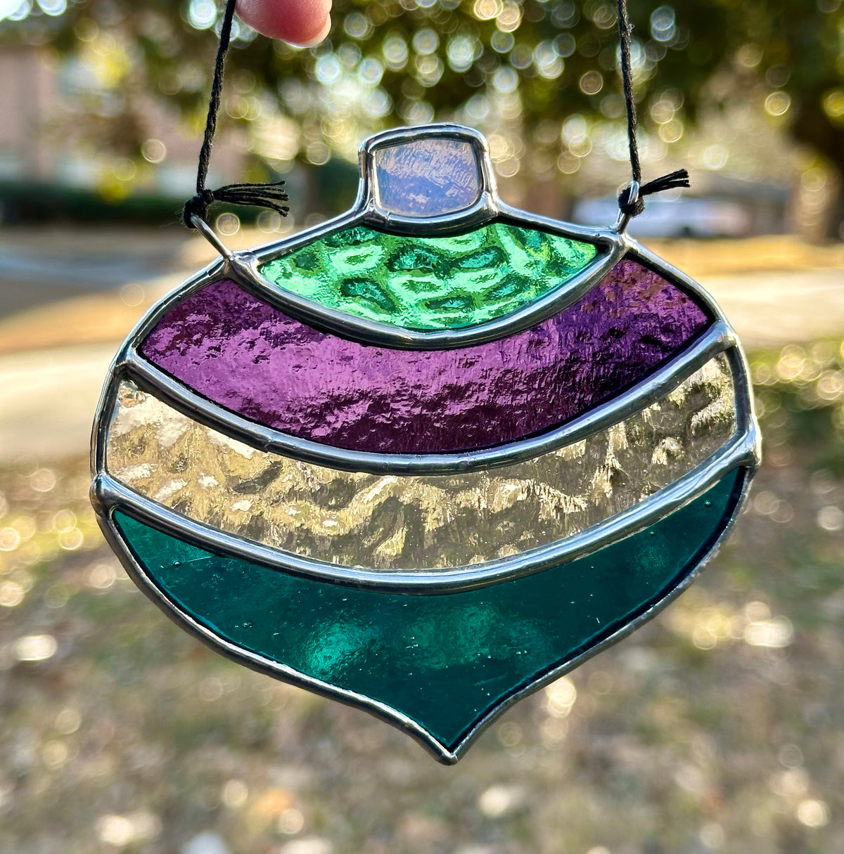 Ready to ship Stained Glass Ornament Holiday Suncatcher Window Decoration Glass Art Gift
