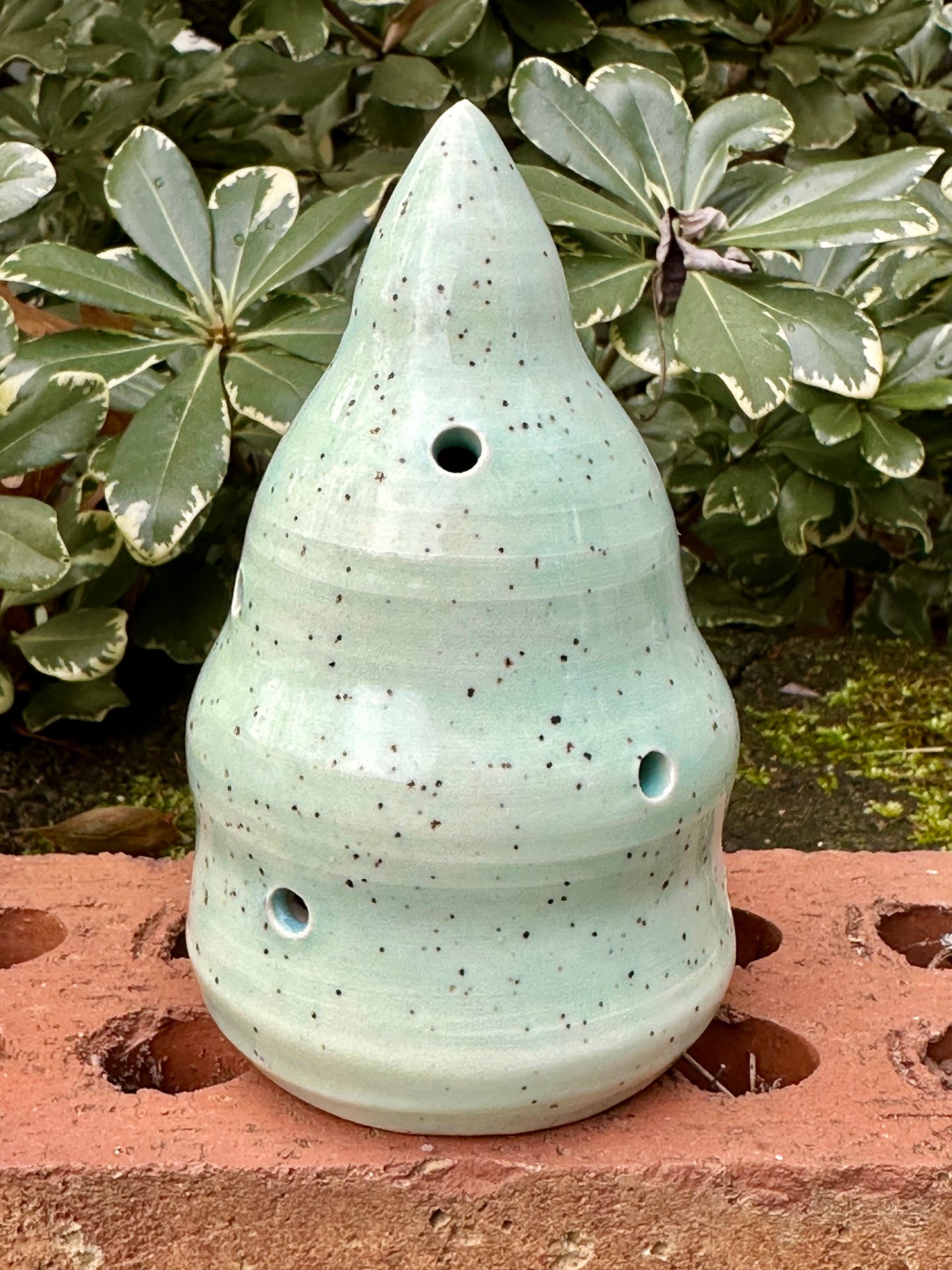 Ceramic Stoneware Christmas Tree Luminary Decoration Pottery