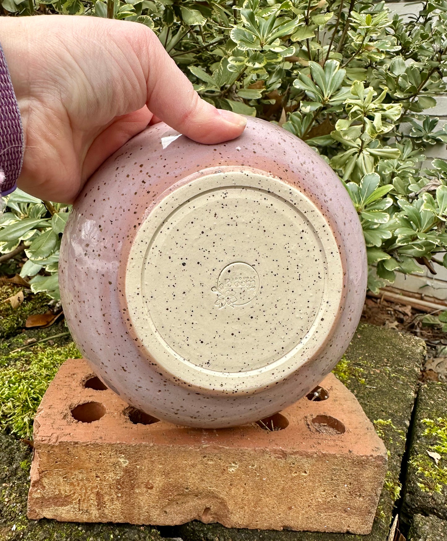 Ceramic Stoneware Purple Serving Display Shallow Bowl Blate Plate Home Decor Pottery