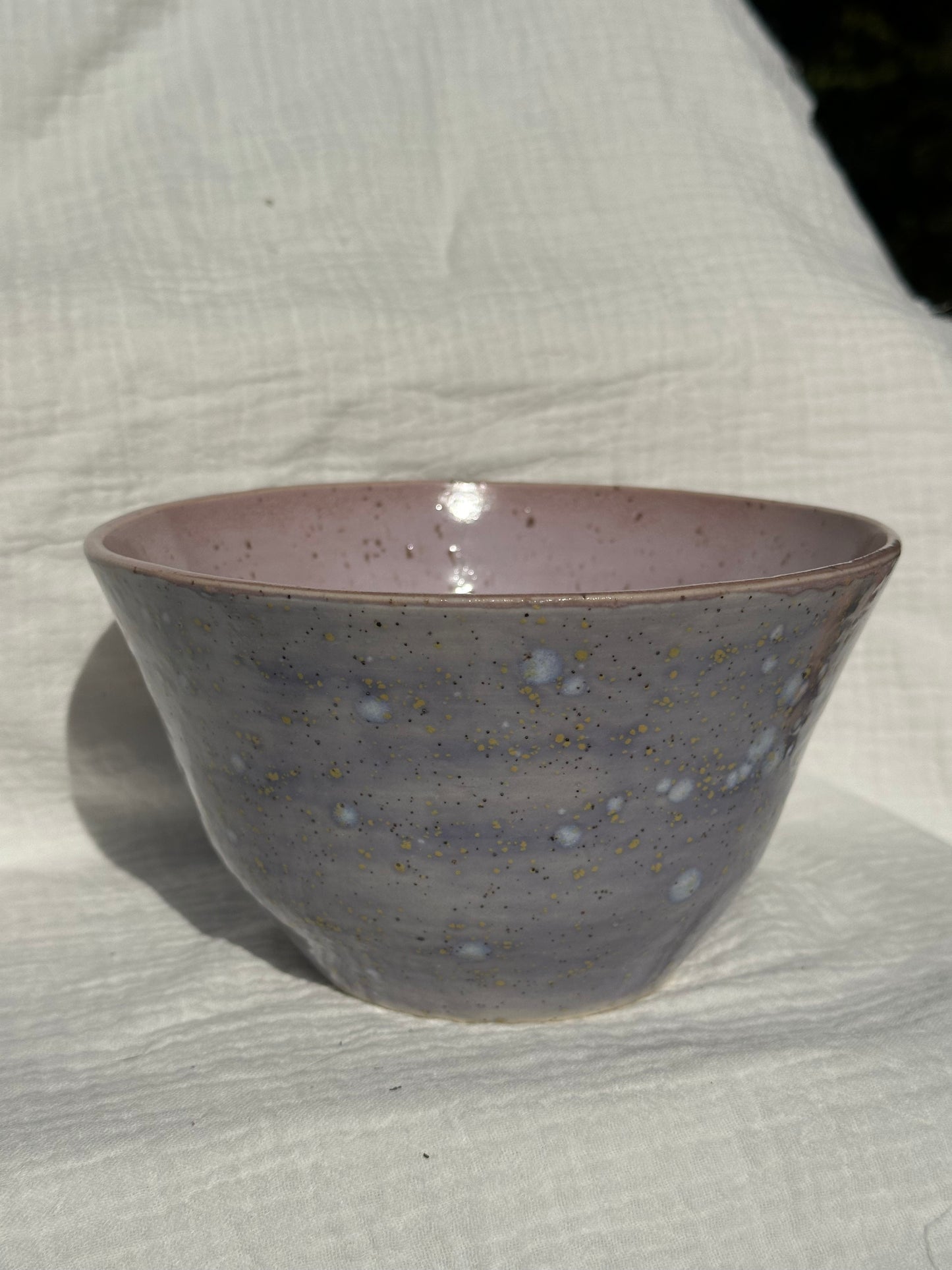 Ceramic Stoneware Lavender Blue Purple Bowl Cereal Everyday Serving Pottery