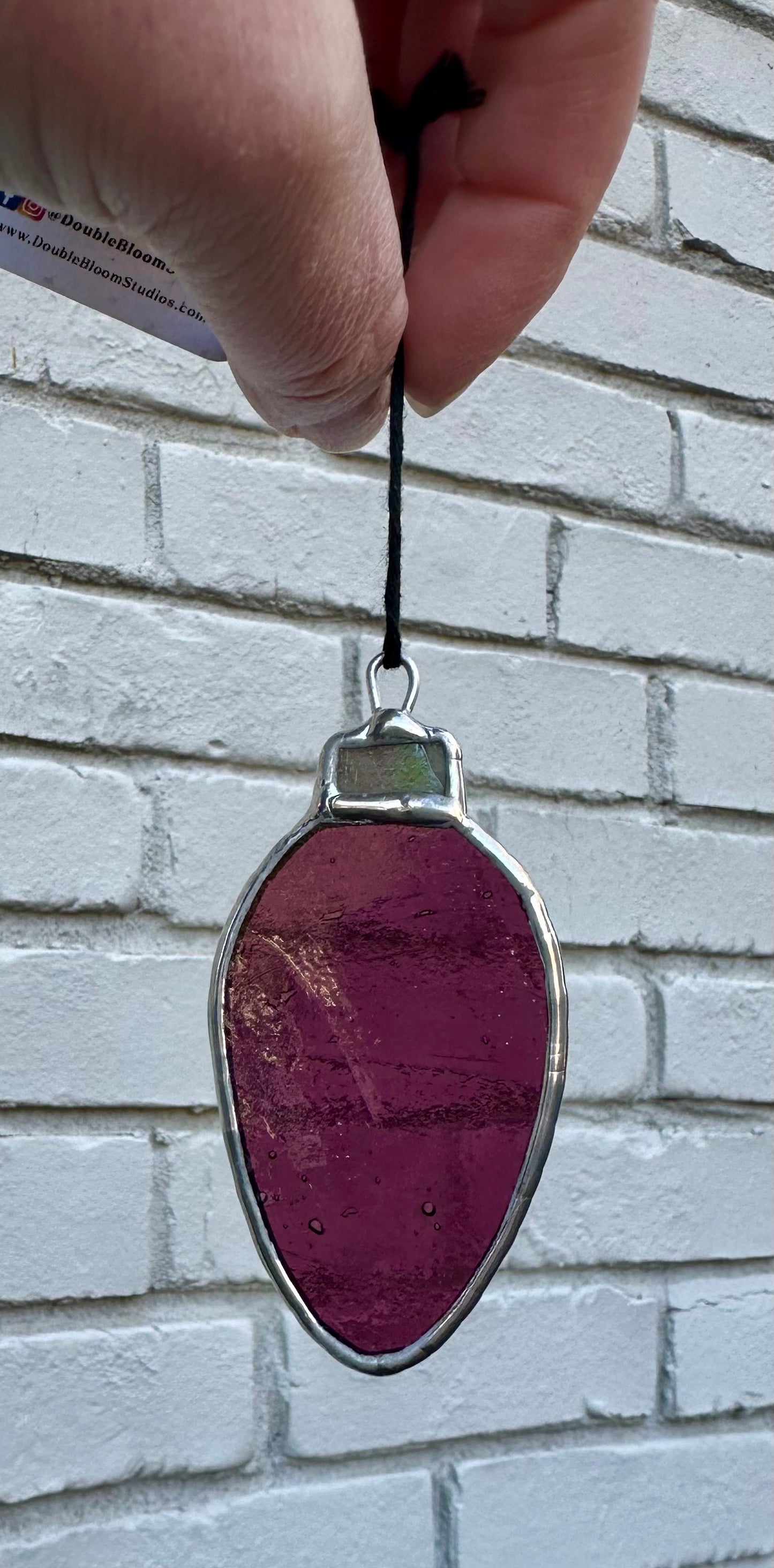 Ready to ship Stained Glass Light Bulb Suncatcher Window Decoration Glass Art Gift