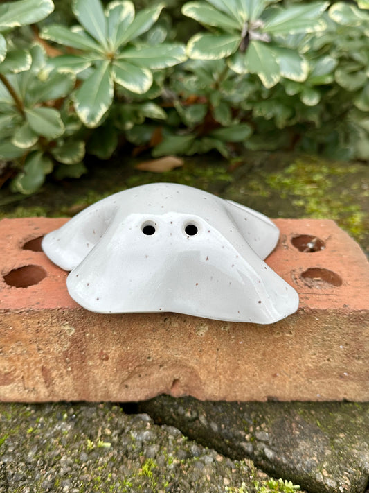 Ceramic Stoneware White Bedsheet Ghost Luminary Tea Light Home Decor Pottery #7