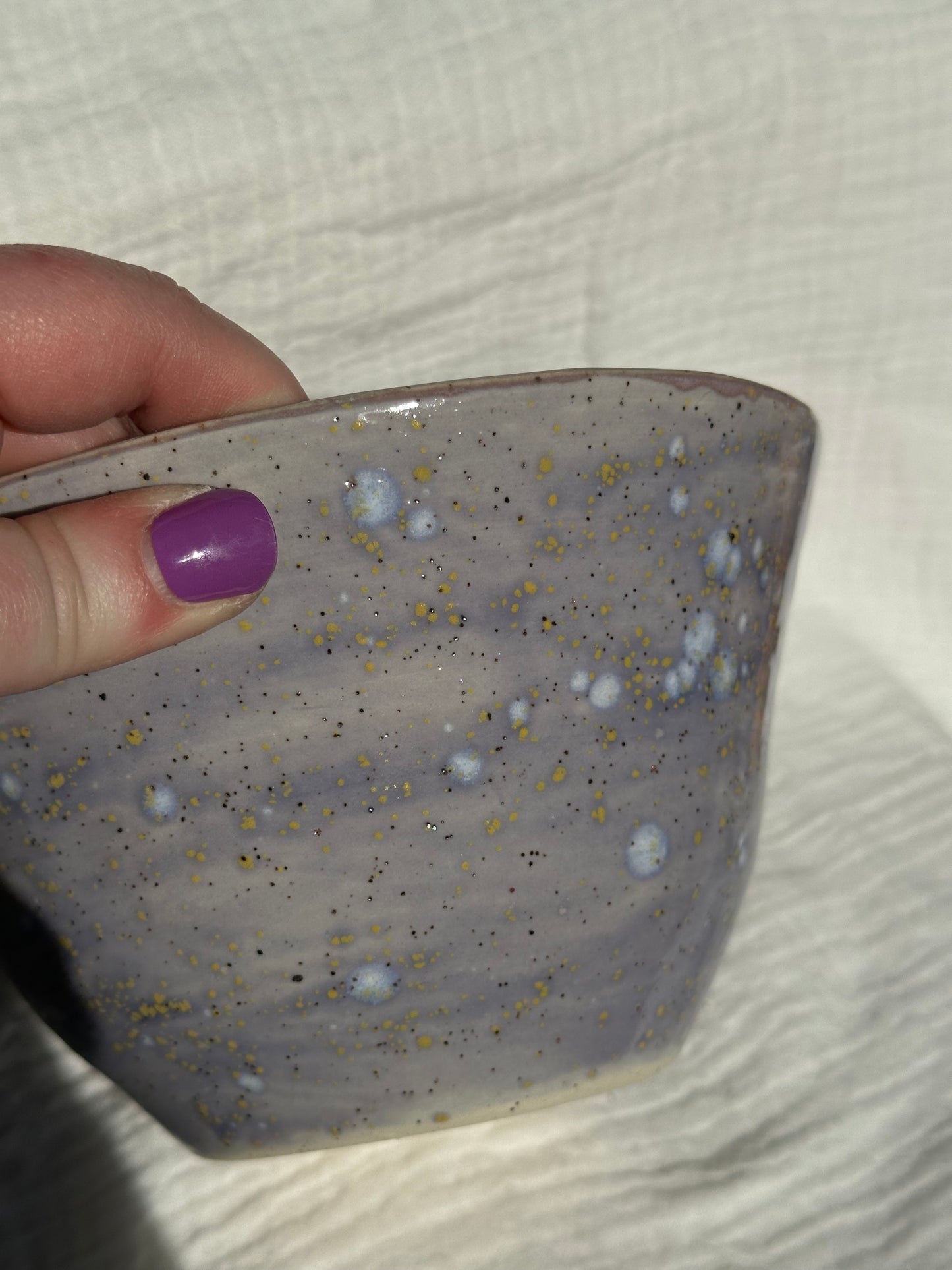 Ceramic Stoneware Lavender Blue Purple Bowl Cereal Everyday Serving Pottery