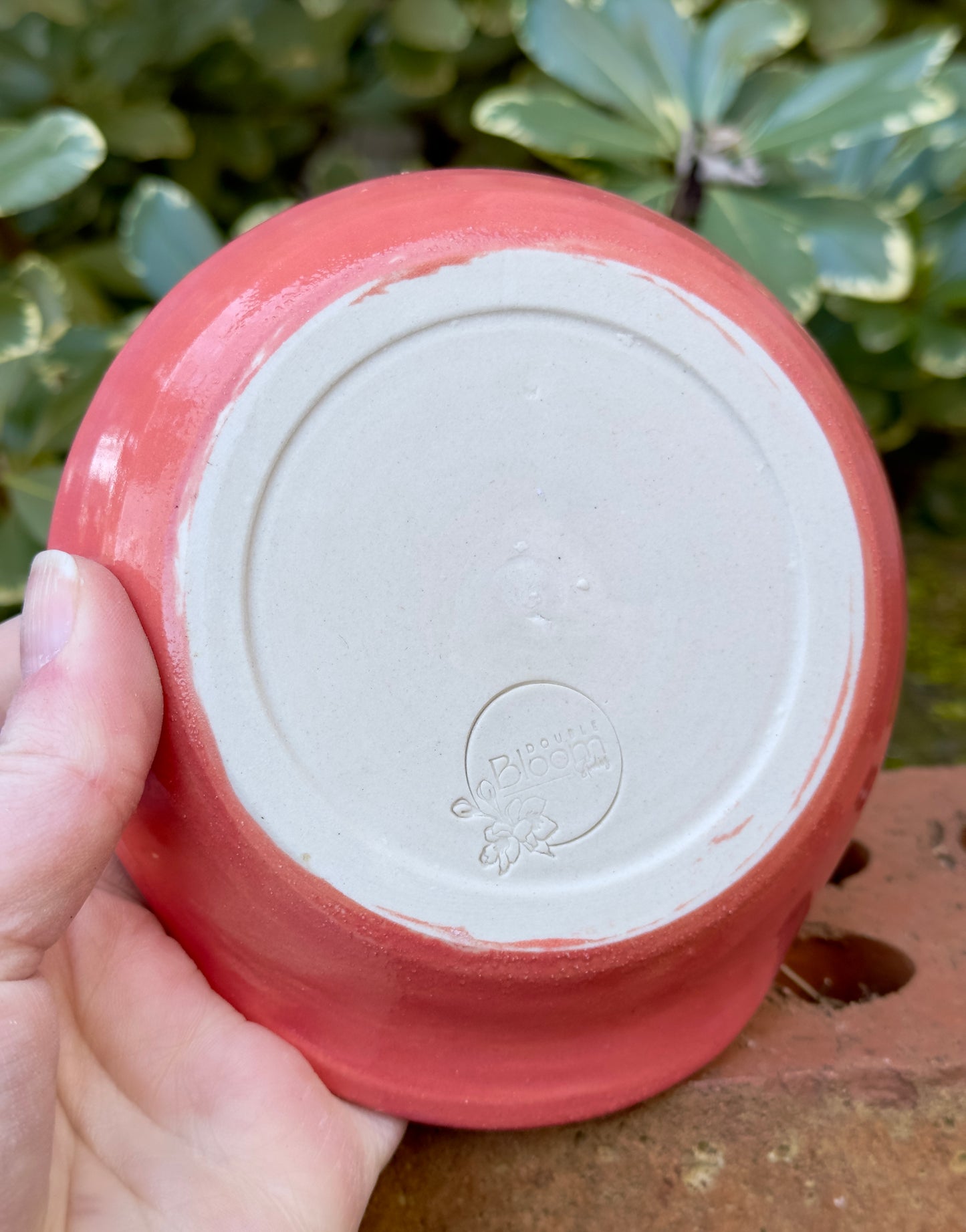 Ceramic Stoneware Pink Spoon Rest Serving Pottery #2