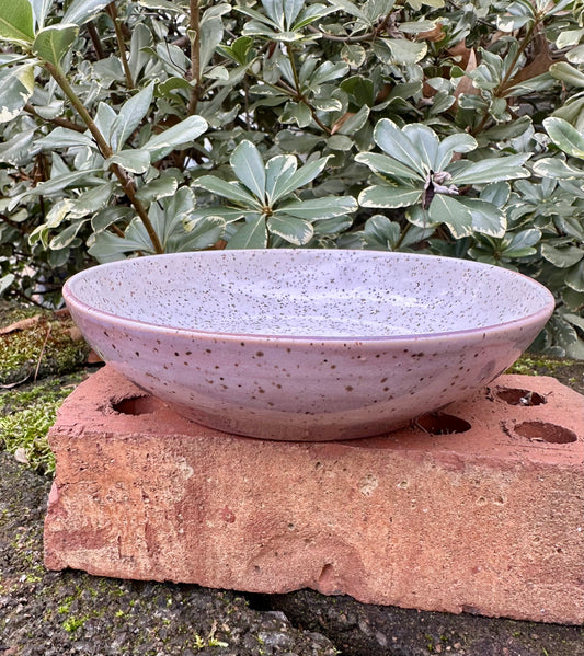 Ceramic Stoneware Purple Serving Display Shallow Bowl Blate Plate Home Decor Pottery