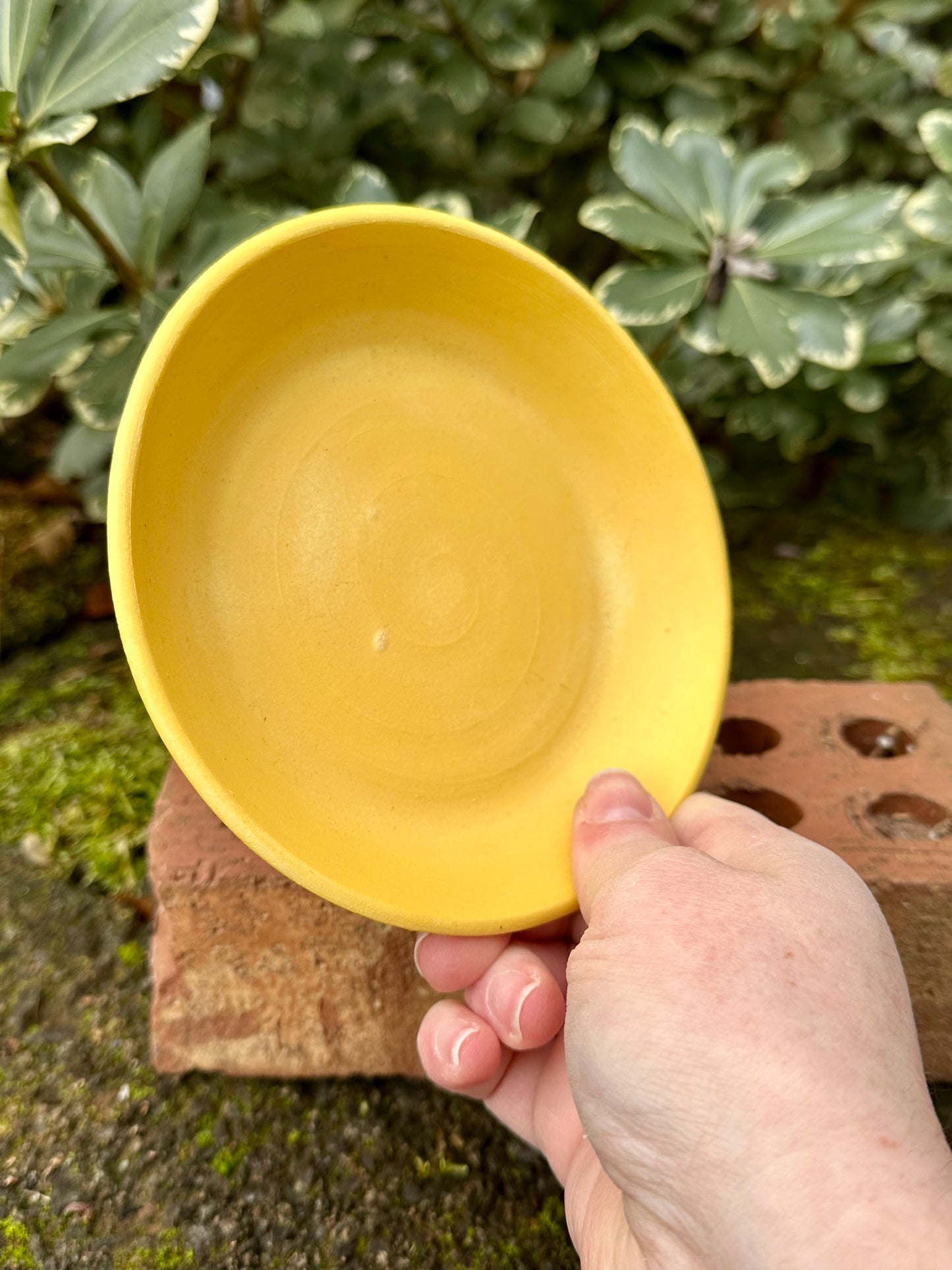 Ceramic Stoneware Trinket Dish Or Spoon Rest Small Plate