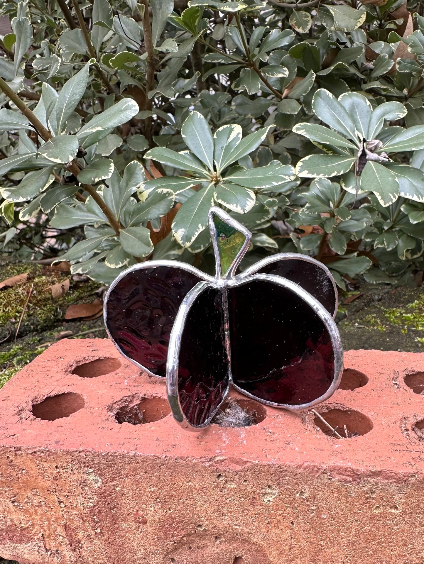 Ready to Ship Stained Glass Purple 3D Pumpkin Decoration Glass Art Gift